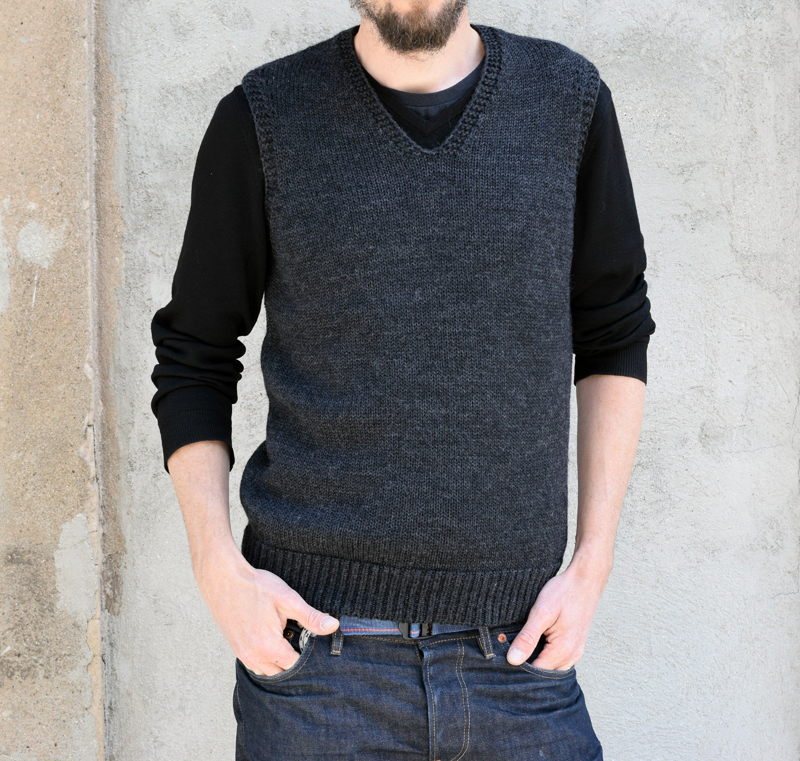 Pullunder aus Schafswolle kbT (kontrolliert biologische Tierhaltung), gilet, vest, indnat